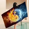 Chinese Tai Chi Bagua Yin Yang Microfiber Blanket Drying Beach Towels Oversized Printing Super Absorbent Pool Towel Blanket