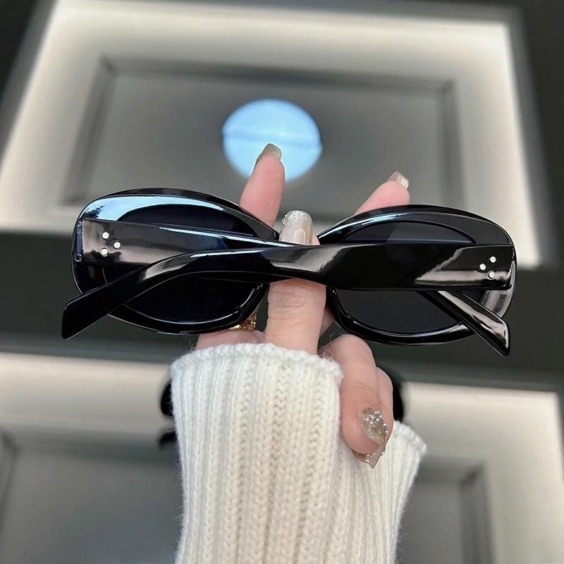 Fashion Oval Round Sunglasses Women Brand Designer Retro Sun Glasses Female Vintage Frame Mirror Outdoor