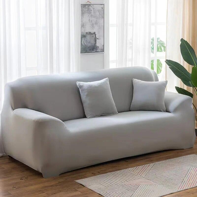 Elastic Solid Sofa Cover 1/2/3/4 Seater Cover for Sofa Couch Armchair L-shaped Corner Sofa Cover Slipcover for Living Room