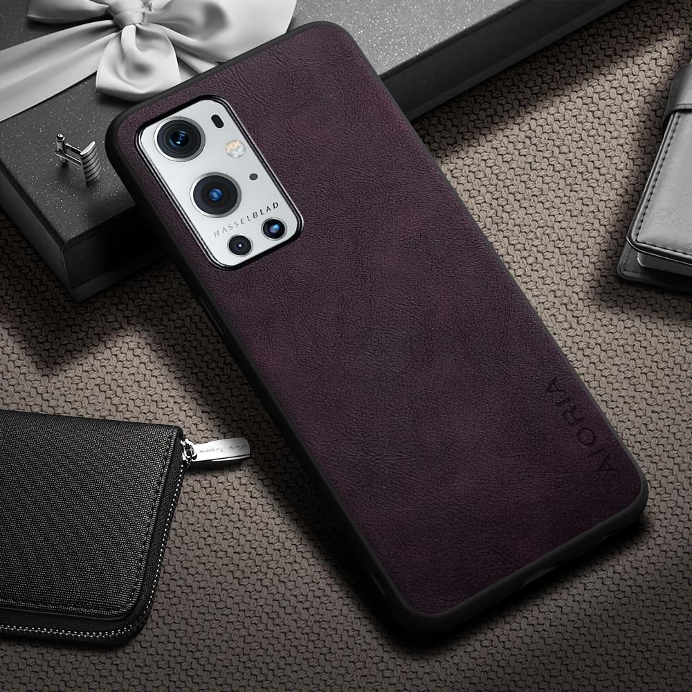Phone Case - Luxury Retro Faux Leather Phone Case for Oneplus 9 8 7 6 Pro 9R 9RT 9 US 6T 8T 7T Pro Matte Soft Bumper Hard Back Cover Fashion Case