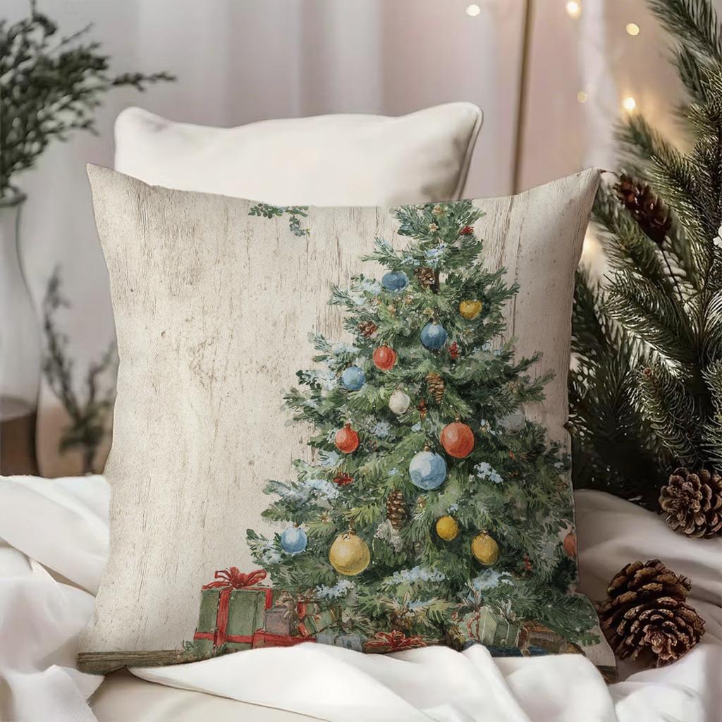 Weihnachtsbaum & Igel KissenbezügeGeeignet für Sofa Auto Schlafzimmer dekorativer Kissenbezug Kissenbezug