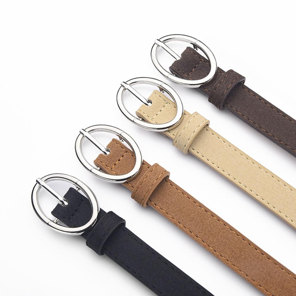 Casual Suede Leather Belt Luxury Design Waistband Trendy Business Waist Belt  For Women