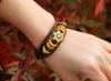 Direct Factory Sale Hand-Woven Retro Korean Style Cowhide Leather Cuff Bracelet for Men Size Adjustable Accessory