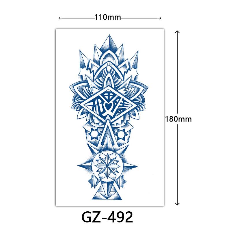 Herbal Tattoo Stickers, Juice Tattoo Stickers, Semi-Permanent Tattoo Stickers Dragon Snake Animal Tattoos