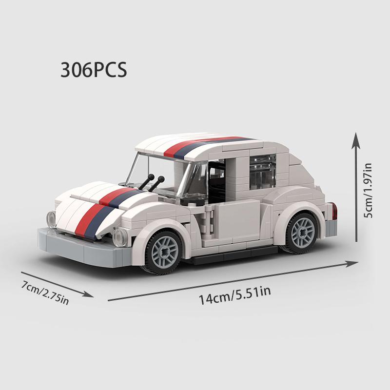Racing Open Car City Speed Sports Building Blocks MOC Golf MK1 Cabriolet Vehicle Bricks Kids Toys Supercar Runabout