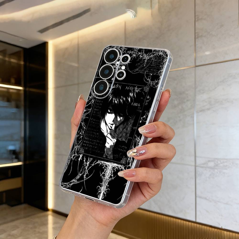 D-Death- Note- Classic anime Clear Soft Silicone Phone Case forSamsung S25, S24, S21, S22, S23, S30, Ultra, S20, Plus