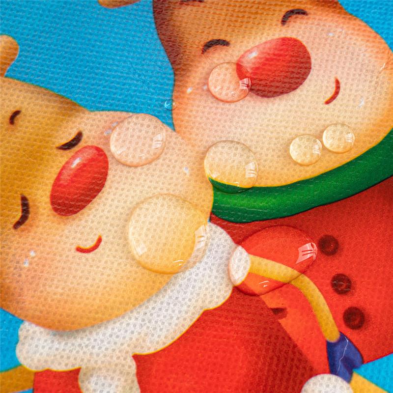 StoBag, Froh und Hell, Weihnachtliche Vliestaschen, Weihnachtsmann, Rentier, Schneeflocke, Verpackung für Geschenk, Wiederverwendbar, 12/30 Stück