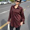 2025 Long Sleeve Leopard Print Women Shirt Plus Size Spring and Summer New Casual Office Blouse Jacket Lapel Loose Simple Coat Women Clothing 3137