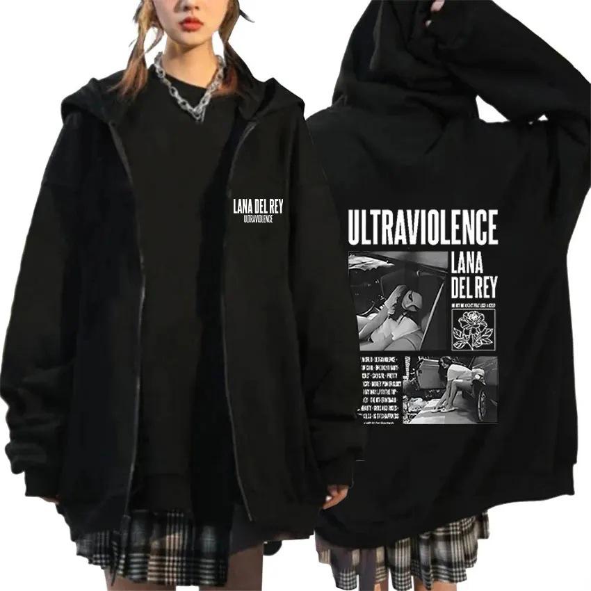 Lana Del Rey Unisex Retro Mikina na zip 2023 - Hip Hop Pulovr