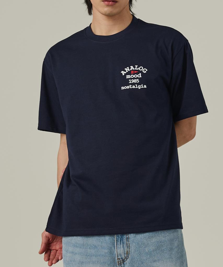 ANALOG MOOD Small Logo Short Sleeve T-Shirt (Navy)