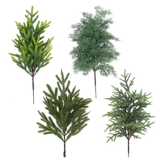 Künstliche Norfolk-Kiefer Grünpflanzen Stiel Falscher Zweig UV-Beständig Künstlicher Kiefernnadel-Pick Weihnachtsfeiertag
