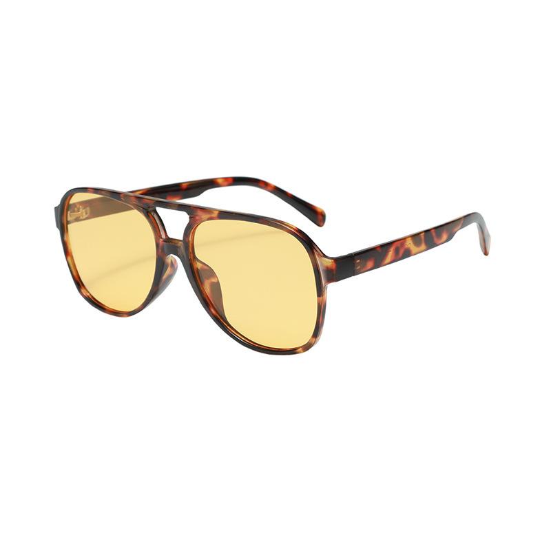 Okulary przeciwsłoneczne Pilotki Damskie okulary Leopard Print Duża ramka Anty-ultrafioletowe Personalizowane okulary przeciwsłoneczne Męskie