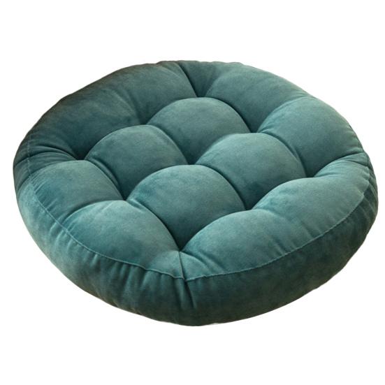 Tufted Seat Cushion Extra Thick High Elasticity Soft Round Solid Color Chair Tatami Sofa Floor Sitting Mat Pad Home Office Supplies
