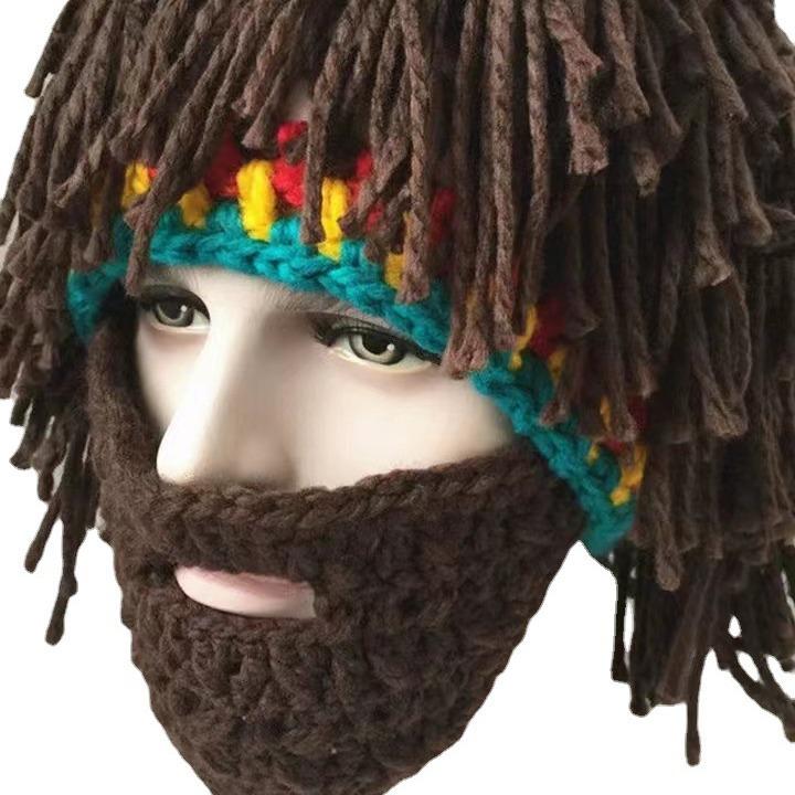Dreadlocks Wool Knit Hat - Funny, Warm, and Trendy Wig Headwear for Men and Women
