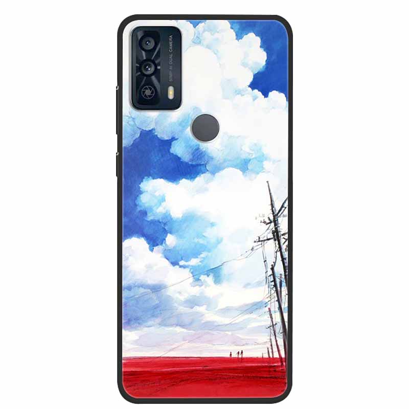 For TCL 20Y 20E Case Luxury Soft Silicone TPU Back Cover For TCL 20Y 20B Phone Cases TCL20Y 20 Y TCL20E Cute 6125F Funda Cartoon