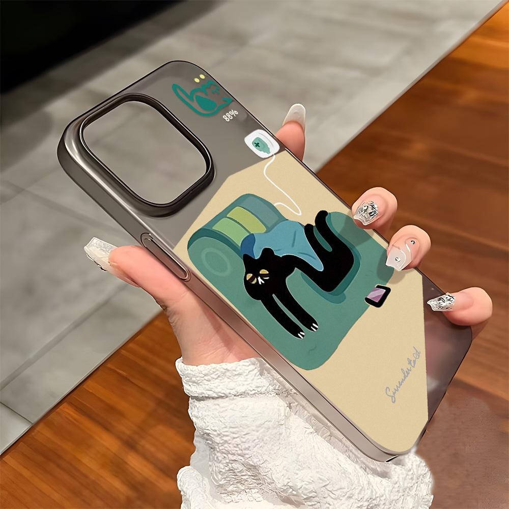 Mobile Phone Cases for iPhone 11 13 15 Pro Max 12 14 Pro Max Case iPhone 16 15 Plus 13 Pro 12 Frosted Texture Painted Cartoon Flowers