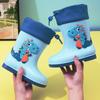 Children's Waterproof Unicorn & Dinosaur Rain Boots with Non-Slip Sole, Fleece-Lined for Boys & Girls