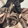 NEW Square Pleated Low Ponytail High-end Hair Tie Temperament Hair Accessory Ladies Silk Solid Color Hair Bands Vintage Hairband