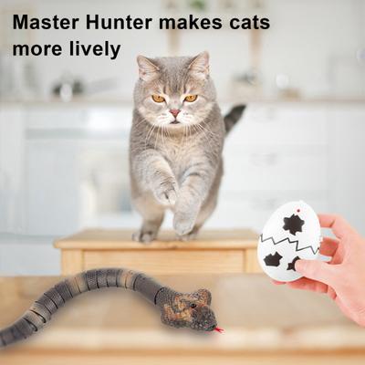 Remote Control Snake Rechargeable Realistic RC Snake Toy with Remote Control Smart Sensing Cat Toy Infrared Controller Snake Toys Prank Gifts for Kids
