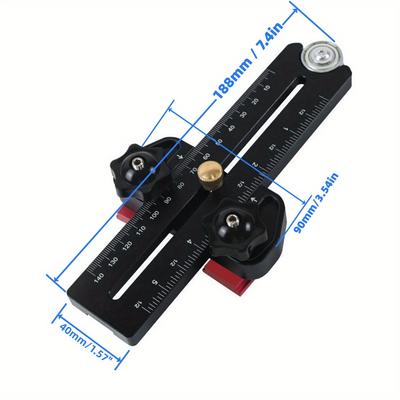 Safety Table Saw Jig Thin Rip Jig for Making Repetitive Narrow Thin Strip Cuts Metal for 3/8" X 3/4" T Slot Woodworking Tools
