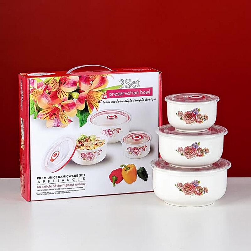 Ting Le Ceramic Fresh-Keeping Bowl Set