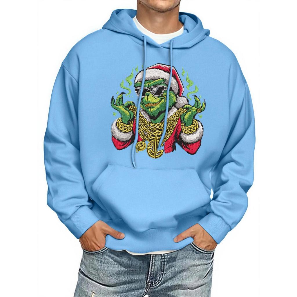 Men's Print Hooded Sweatshirt Long-Sleeve Casual Pullover Hoodie Hooded Sweatshirt