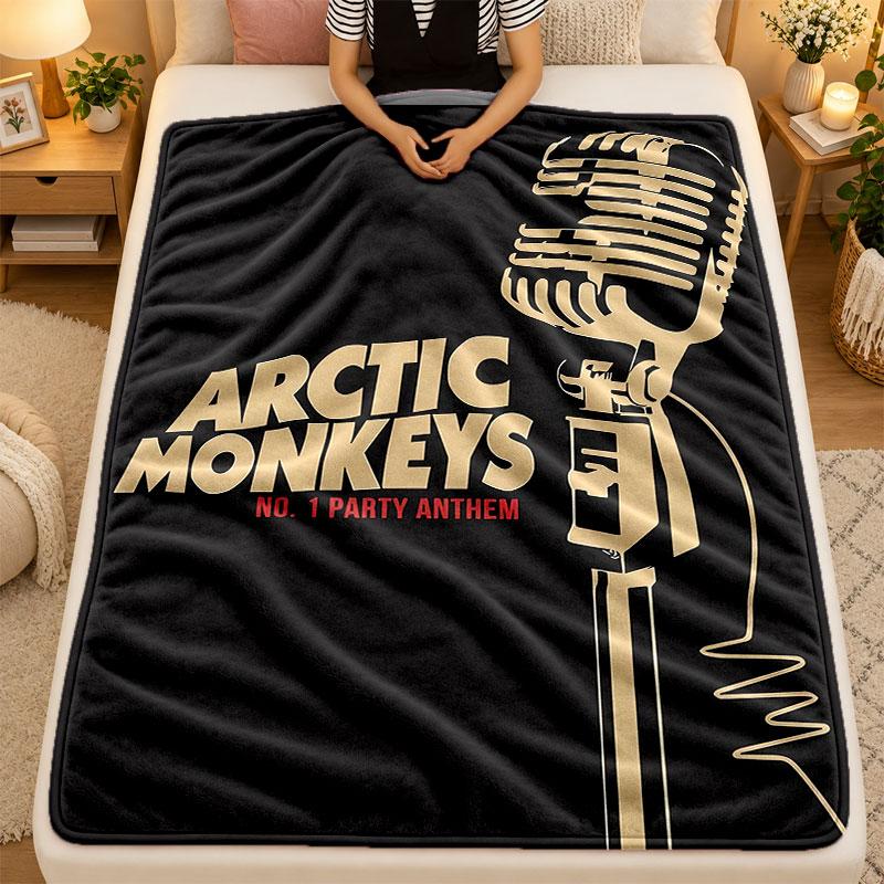 Flannel BlanketArctic Monkeys Warm Soft Throw Blanket for Indoor Sofa Bed Living Room Use