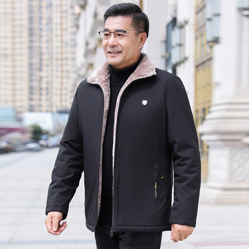 

Мужская свободная повседневная хлопковая куртка однотонная короткая зимняя теплая куртка 8XL чёрный