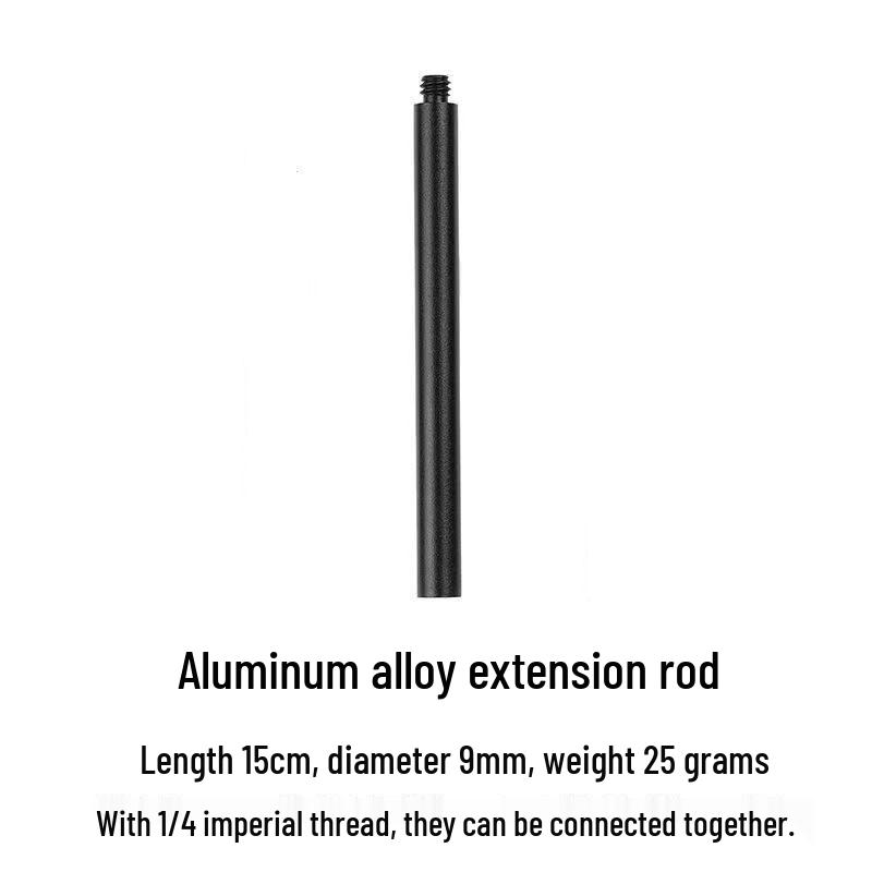 1/4 Imperial Connection Rod - 38 Camping Lamp M8 Fishing Stake - Aluminum Alloy Tube, 9mm Diameter Extension Pole