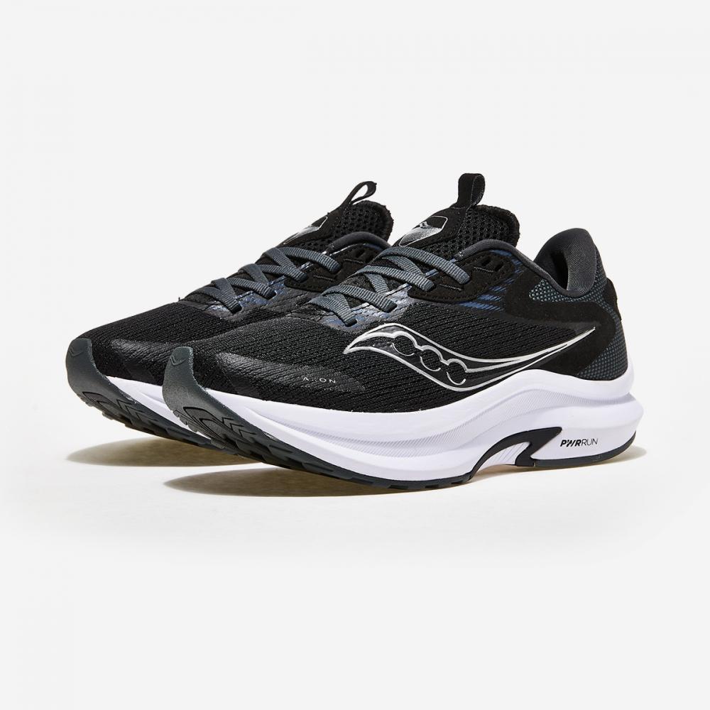 Купить Saucony Аксон 2 (ЧЕРНО-БЕЛЫЙ) | Joom