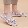 Women's cloth Shoes 2026 Summer New Lazy footwear Casual breathable mom shoes Shallow mouth ethnic style Ladies flats Zapatos