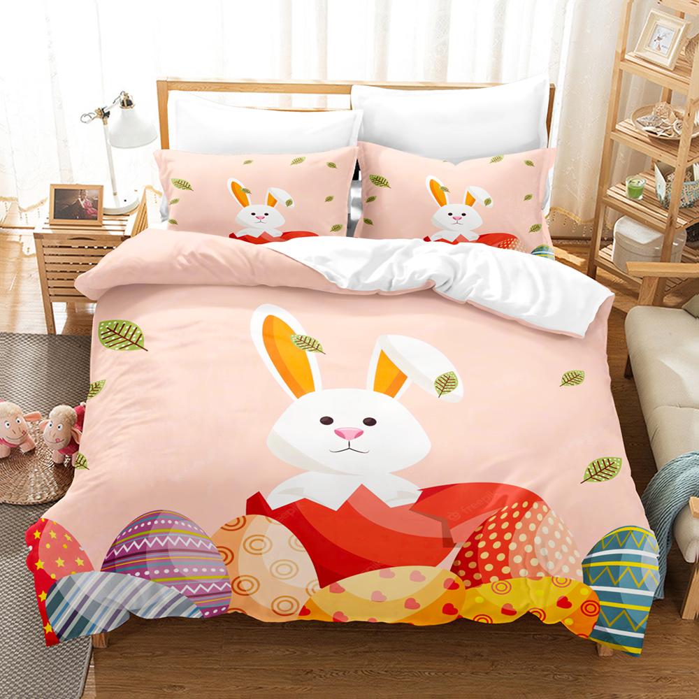 White Swan Bedding Sets Cartoon Animal Kid‘s Duvet Cover Boys Girls Cute King Quilt Cover Bedroom Bed Set Queen Bedding Set