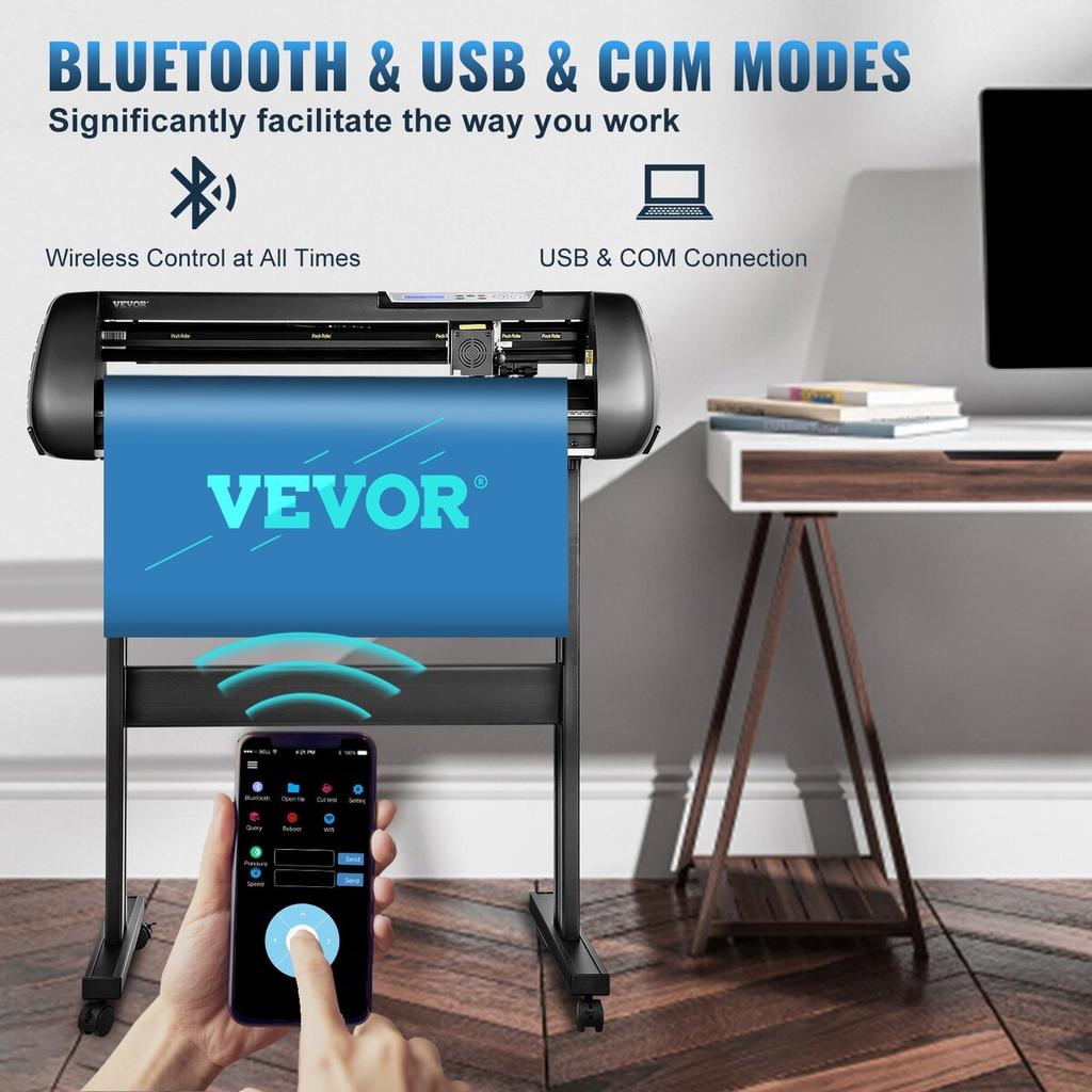 Vinyl-Schneidemaschine, 28-Zoll-Schneideplotter, Offline-Schneidemaschinen-Kit Mobil Bluetooth, Präzise Rollenwelle Hohe Genauigkeit Einstellbare Geschwindigkeit &