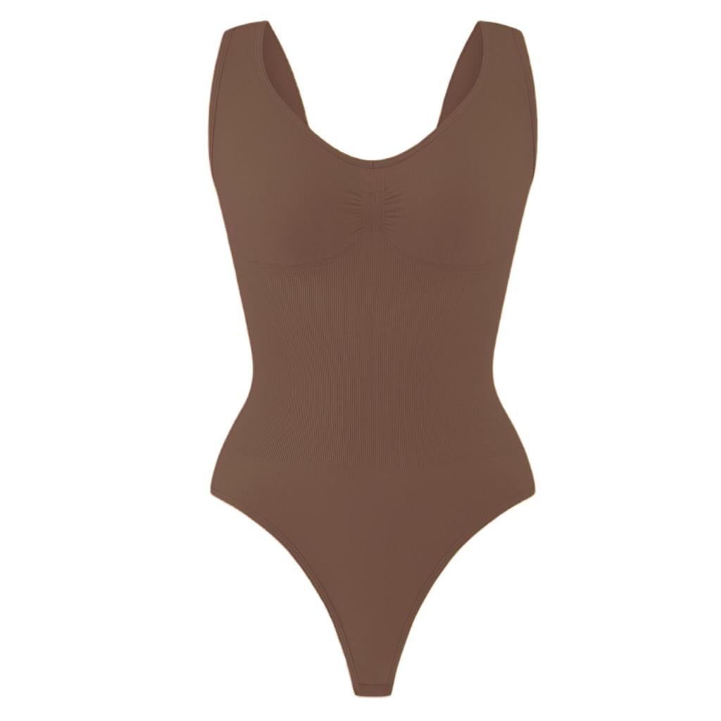Nahtloser Damen-Jumpsuit mit Kreuzrücken und Tanga: Modisch, Hohe Elastizität, Formt Taille & Bauch, Atmungsaktiv, Hautfreundlich.