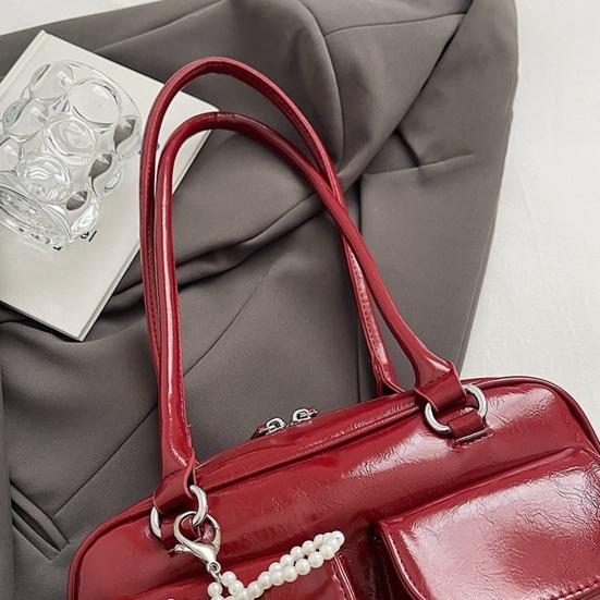 Women Hobo Bag Shoulder Bag with Top Handle Faux Leather Retro Handbag Shoulder Purse for Daily Use Commuting Travel Date
