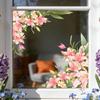 Pink Lily Corner Window Stickers Are Suitable for Bathroom Doors, Living Room and Bedroom.