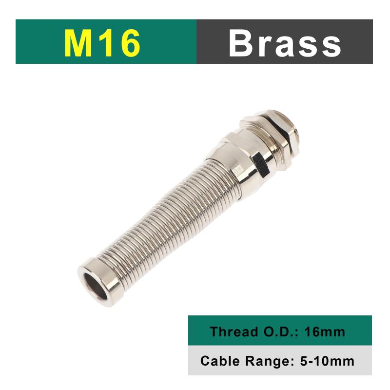 Electrical Nickel Plated Brass Cable Gland Waterproof Strain Relief Anti Bending for 8mm10mm Wire Clips Offices