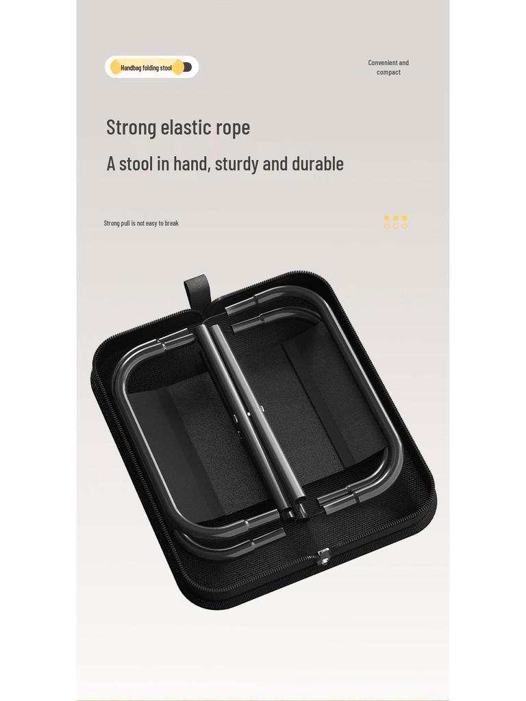 Portable Outdoor Folding Stool - Quick Fold Fishing & Camping Chair with Handbag