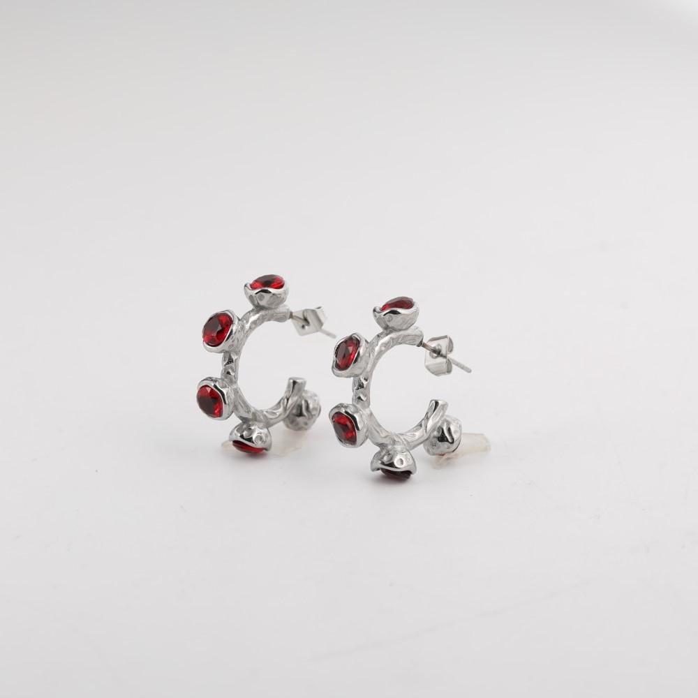 French Titanium Stainless Steel Geometric Earrings - Lightweight, Eco-friendly, European/American Style Luxury