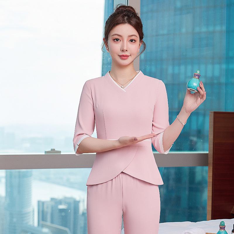 Women's High-End Beauty & Spa Technician Workwear Set for Foot Massage and Sauna