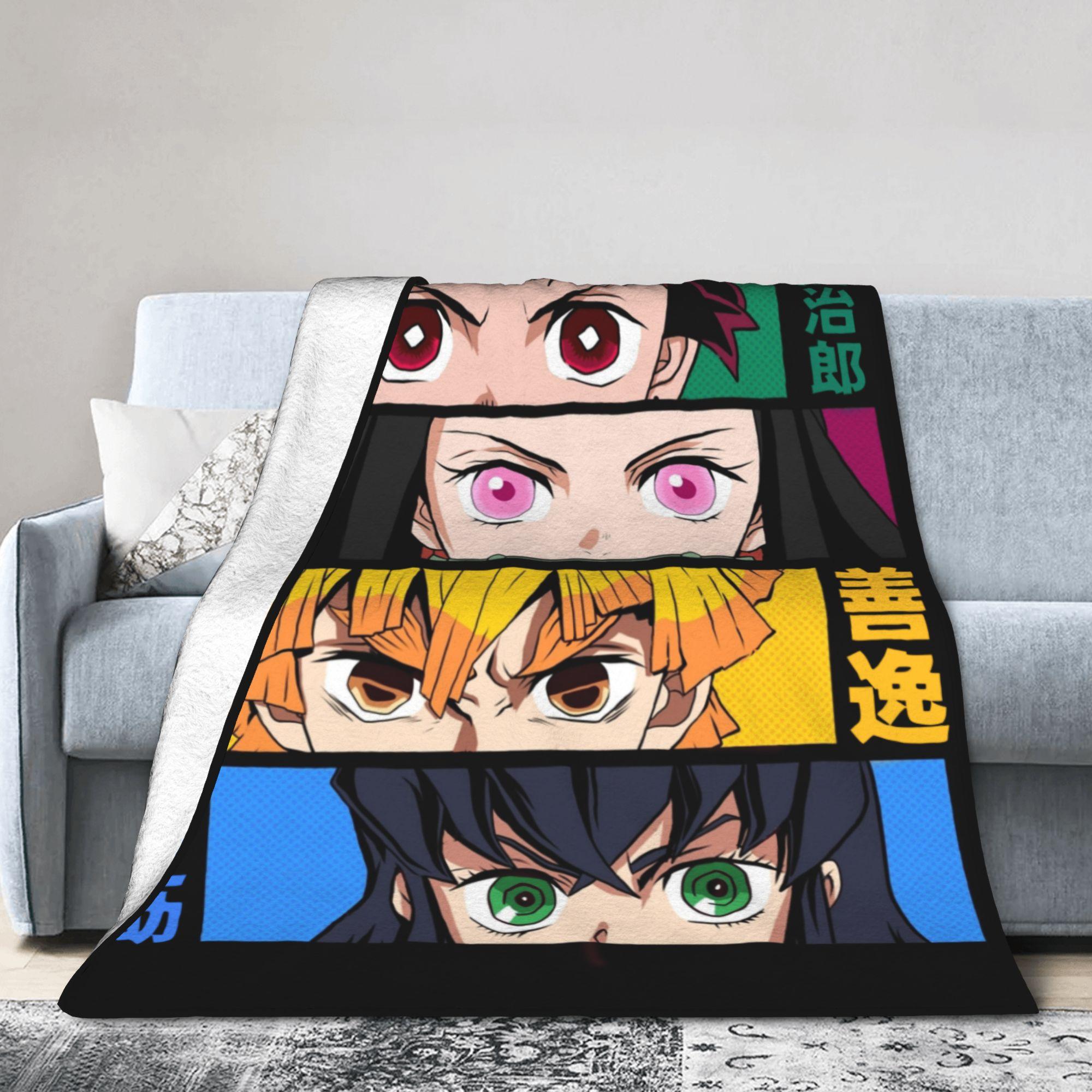 

Kimetsu No Yaiba Inosuke Blankets Anime Flannel Throw Blanket Summer Air Conditioning Decoration Lightweight Bedspreads 75x90cm