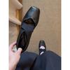 Sheepskin Version~ Minimalist Ballet Style Cross Belt Fashion Single Shoes Women's Leather Comfortable Soft Sole One Pedal Shallow Mouth Single Shoes