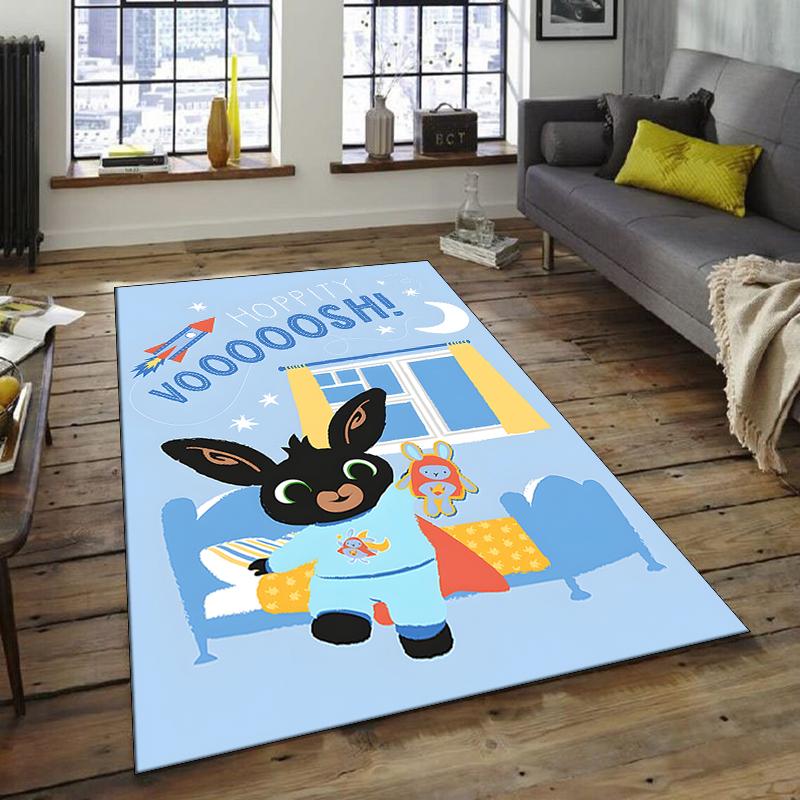 1pc Bing Bunny5 Design Area Rug - Non-Slip, Soft & Cozy Floor Mat for Living Room, Bedroom, Office - Indoor/Outdoor Decorative Carpet