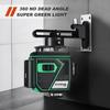 16 Lines Laser Level 4D Self-Leveling 360 Horizontal and Vertical Cross Super Powerful Green Laser Beam Line with 2 Battery