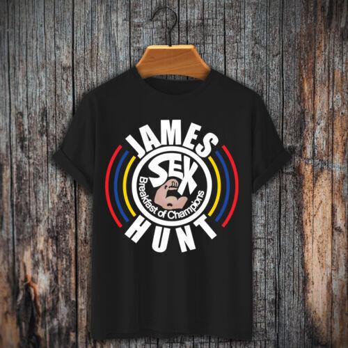Unisex Cotton  T-shirt Driver James Hunt Breakfast of Champions McLaren Unisex T-Shirt XL
