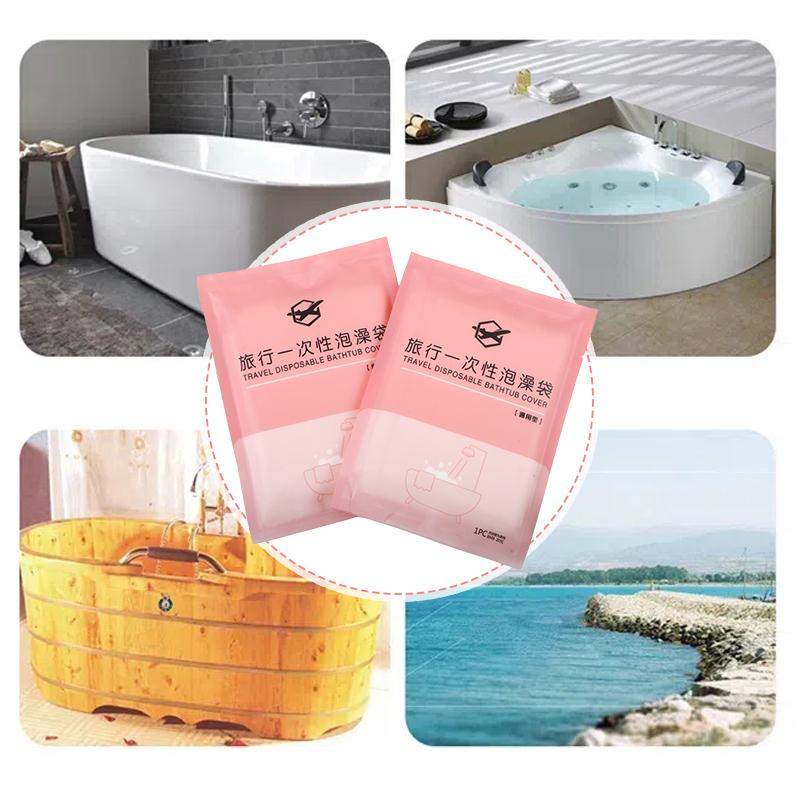 10pc/bag Disposable Bathtub Cover Portable Bathtub Liner Oversized Salon Home Travel Hotel Cleaning Anti Dirt Protective Film
