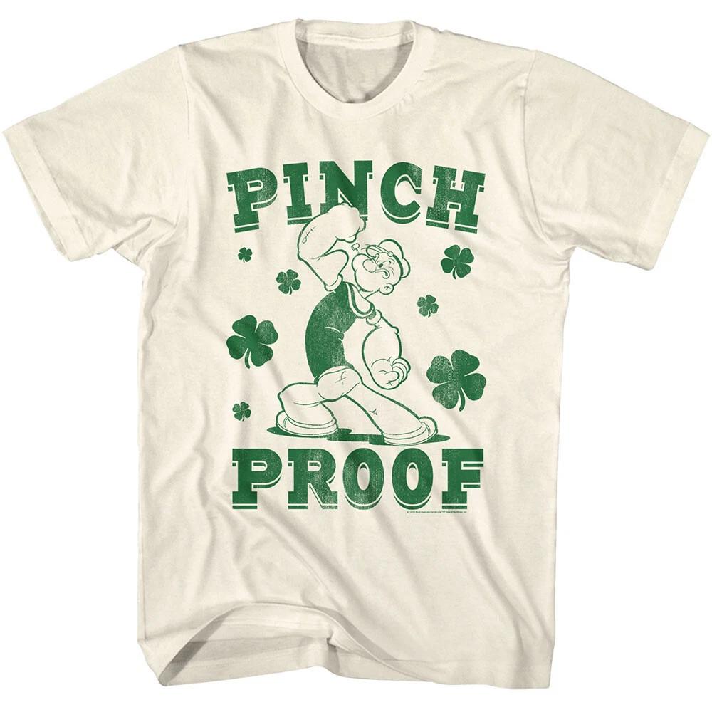 Popeye The Sailor Man Classic Cartoon St Patricks Pinch Of Proof Men s T Shirt 2XL