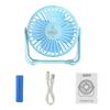 Table Fan 3 Portable Solid Color Speeds Rechargeable Quiet USB Mini Fan
