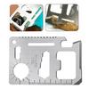 11 in 1 Outdoor Pocket Tool Stainless Steel Lifesaving Card EDC Survival Tool