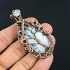 Handmade Tree of Life Copper Wire Wrapped Pendant Dendritic Opal & Moonstone Gemstone Pendant Jewelry for Women